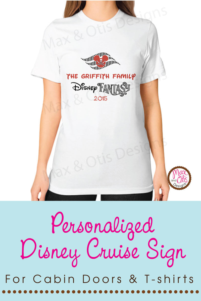 Disney Fantasy Cruise Printable Door Sign Magnet - Editable PDF