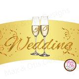 Printable Cupcake Wrappers - 50th Wedding Anniversary (Champagne) - Max & Otis Designs