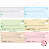Girl Scout Printable Financial Badge Checks & Register (editable PDF) - Max & Otis Designs