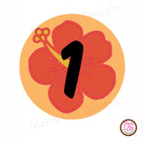 Printable Alphabet Banner - Orange Hibiscus - Max & Otis Designs