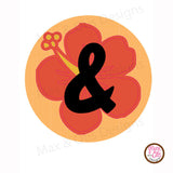 Printable Alphabet Banner - Orange Hibiscus - Max & Otis Designs