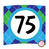 Printable Cupcake Wrappers - Blue Argyle (editable PDF) - Max & Otis Designs