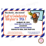 Basketball Party - Custom Invitation Printable - Max & Otis Designs