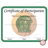 Basketball Certificate of Participation (Editable PDF) - Max & Otis Designs