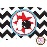 Printable Cupcake Wrappers - Bowling Party (Black & White) - Max & Otis Designs
