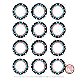 Printable 2" Tags & Labels - Black Polka Dots (Editable PDF) - Max & Otis Designs