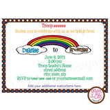 Girl Scout Brownie Bridging Invitation (editable PDF) - Max & Otis Designs