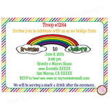 Girl Scout Junior Bridging Invitation (editable PDF) - Max & Otis Designs