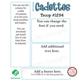 Girl Scout Cadette Printable Newsletter Template - Max & Otis Designs