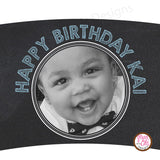 Printable Cupcake Wrappers - Photo Wrapper Chalkboard - Max & Otis Designs