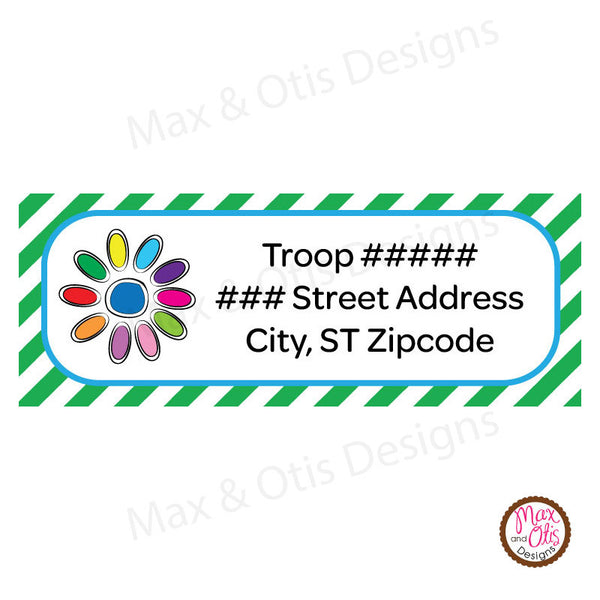 Girl Scout Daisy Printable Address Labels (editable PDF) - Max & Otis Designs