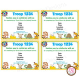 Girl Scout Daisy Animal Journey Invitation (editable PDF) - Max & Otis Designs