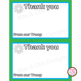 Girl Scout Daisy Thank You Card Printable - Max & Otis Designs