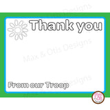 Girl Scout Daisy Thank You Card Printable - Max & Otis Designs