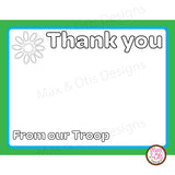 Girl Scout Daisy Thank You Card Printable - Max & Otis Designs