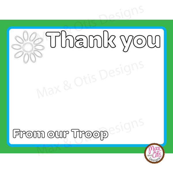 Girl Scout Daisy Thank You Card Printable - Max & Otis Designs