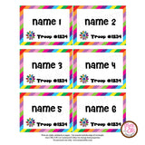 Girl Scout Name Tags - Daisy Garden Journey (editable PDF) - Max & Otis Designs