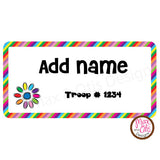 Girl Scout Name Tags - Daisy Garden Journey (editable PDF) - Max & Otis Designs