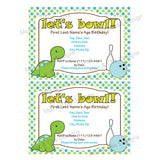 Dinosaur Bowling Jr. Party - Custom Invitation Printable - Max & Otis Designs