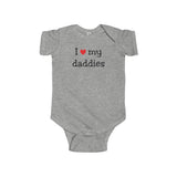 I heart my Daddies - Infant Bodysuit - Max & Otis Designs