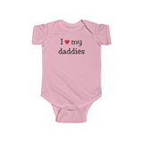 I heart my Daddies - Infant Bodysuit - Max & Otis Designs
