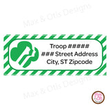 Girl Scout Printable Address Labels (editable PDF) - Max & Otis Designs