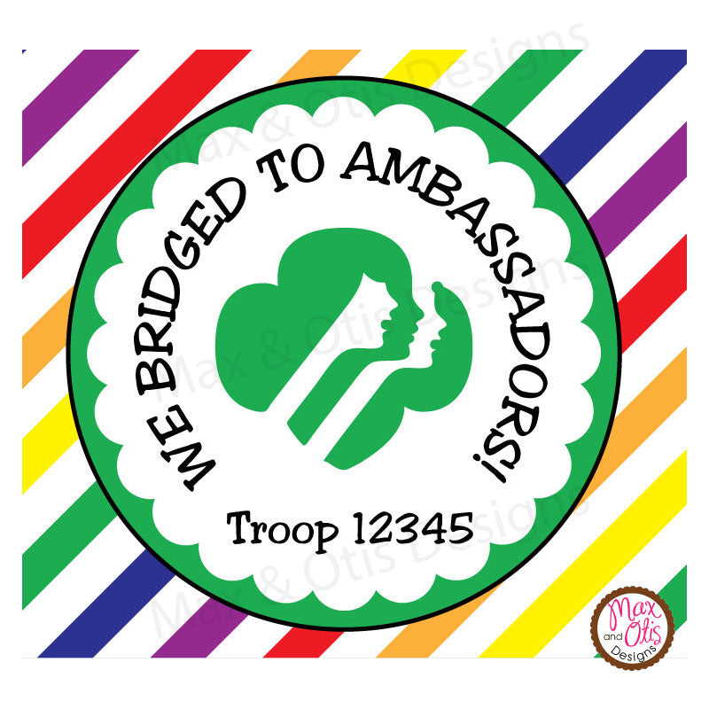 Girl Scout Ambassadors Bridging Water Bottle Label (editable PDF) – Max ...