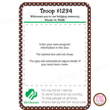 Girl Scout Bridging Program (editable PDF) - Max & Otis Designs