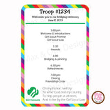 Girl Scout Bridging Program (editable PDF) - Max & Otis Designs