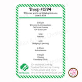 Girl Scout Bridging Program (editable PDF) - Max & Otis Designs