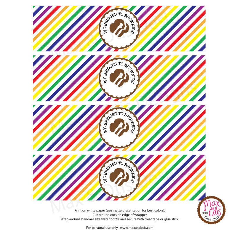 Girl Scout Brownie Bridging Water Bottle Label (editable PDF) – Max ...