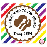 Girl Scout Brownie Bridging Water Bottle Label (editable PDF) - Max & Otis Designs