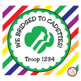 Girl Scout Cadette Bridging Water Bottle Label (editable PDF) - Max & Otis Designs
