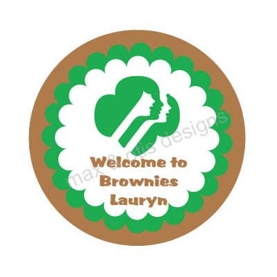 Girl Scout Printable Round Tags - Brownie (editable PDF) – Max &amp; Otis ...
