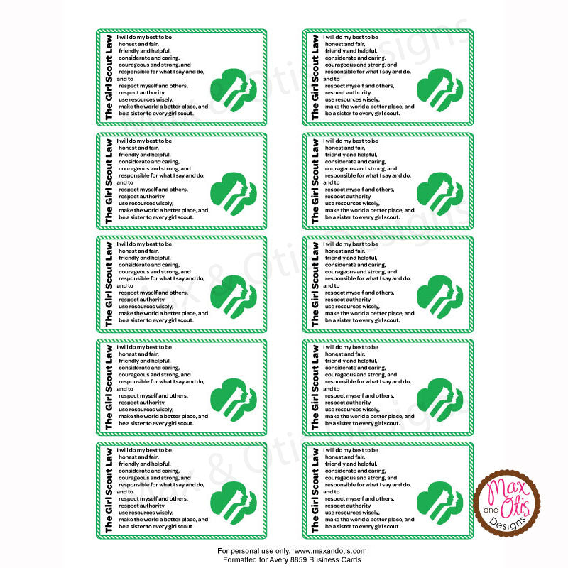 Girl Scout Printable Law Cards (editable PDF) – Max & Otis Designs girl-scout-printable-law-cards-editable-pdf-max-otis-designs