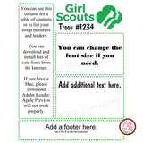 Girl Scout Printable Newsletter Template - Max & Otis Designs