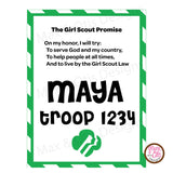 Girl Scout Printable Promise Name Badge - Max & Otis Designs