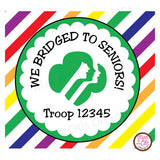Girl Scout Seniors Bridging Water Bottle Label (editable PDF)