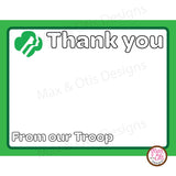 Girl Scout Thank You Card Printable (editable PDF) - Max & Otis Designs