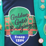 Girl Scout Printable Iron-On Transfer - Golden Gate Bridging (Editable PDF) - Max & Otis Designs
