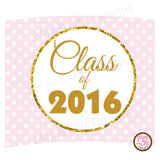 Printable Cupcake Wrappers - Graduation Pink Dot (editable PDF) - Max & Otis Designs