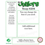 Girl Scout Junior Printable Newsletter Template - Max & Otis Designs