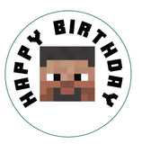 Printable 2" Tags & Labels - Minecraft Happy Birthday