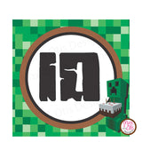 Minecraft Printable Alphabet Banner - Editable PDF - Max & Otis Designs