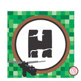 Minecraft Printable Alphabet Banner - Editable PDF - Max & Otis Designs