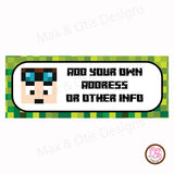 Printable Address Labels - Minecraft Dan TDM - Max & Otis Designs