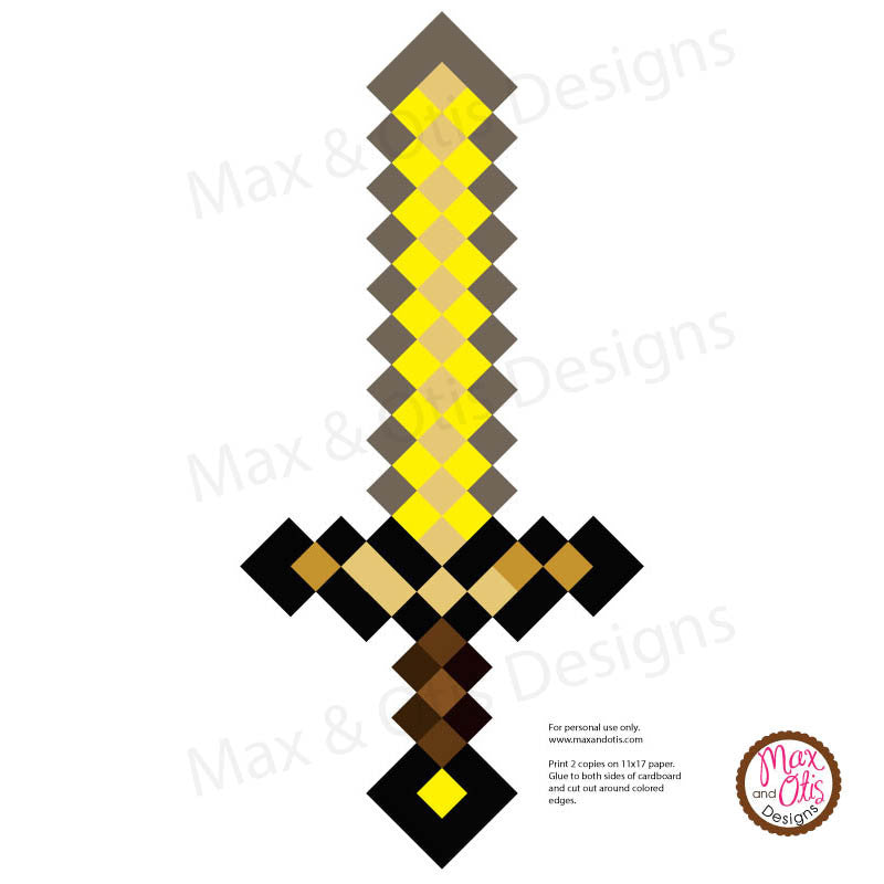 Minecraft Printables Sword