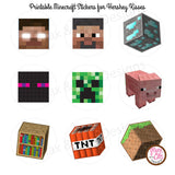 Printable Hershey Kiss Stickers - Minecraft - Max & Otis Designs