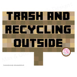 Minecraft Sign - Editable PDF - Max & Otis Designs