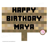 Minecraft Sign - Editable PDF - Max & Otis Designs